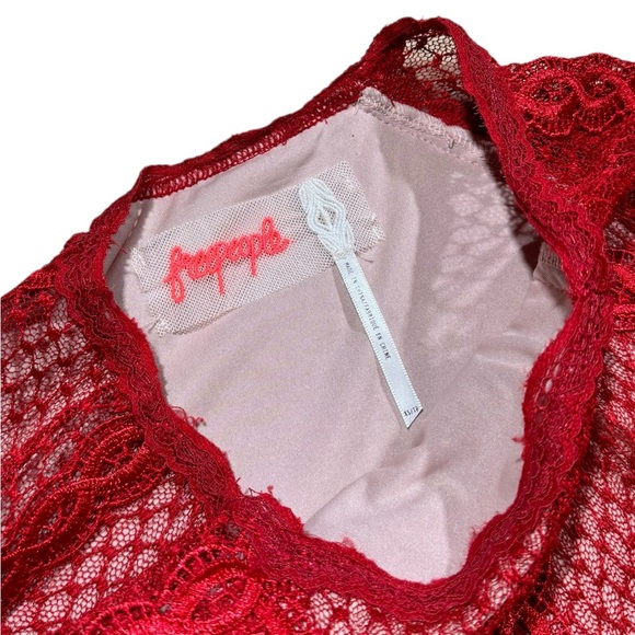 Free People Body Con Lace Mesh Fully Lined Dress - Picture 4 of 5